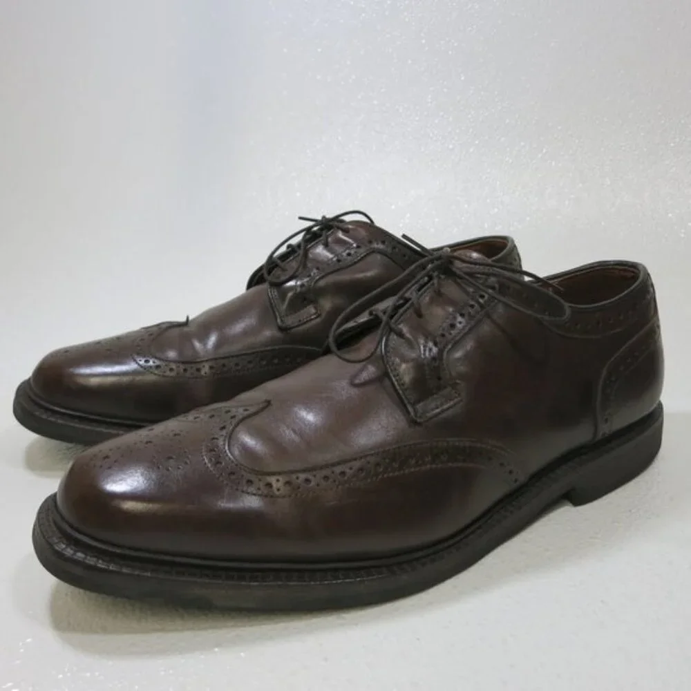 Allen Edmonds Hudson Wingtip Brogue Leather Oxfords Dress Footwear Men 10.5 EEE